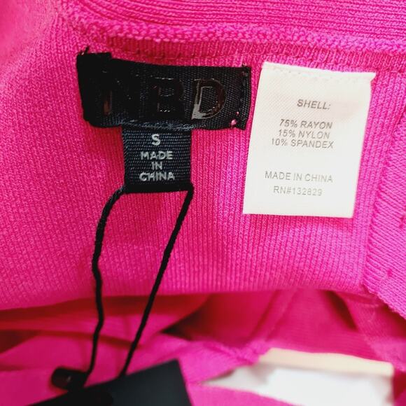 NBD Tia Tie Back Top in Fuchsia Small - Picture 6 of 9